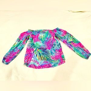 Lilly Pulitzer Emilee Off-the-Shoulder Silk Top